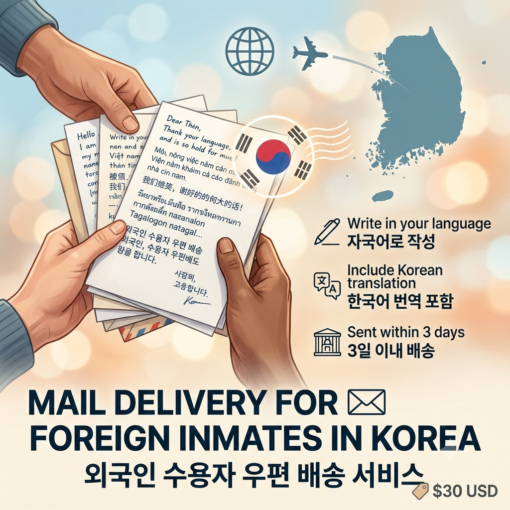 Mail Delivery Service for Foreign Inmates in South Korea